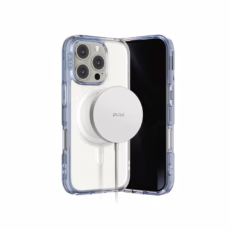 Ples รุ่น Lepi Air Layer TwoFace (Magnetic) - เคส iPhone 16 Pro Max - สี Cashmere Blue/Transparent