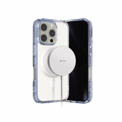 Ples รุ่น Lepi Air Layer TwoFace (Magnetic) - เคส iPhone 16 Pro Max - สี Cashmere Blue/Transparent