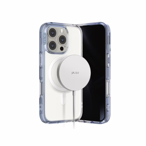 Ples รุ่น Lepi Air Layer TwoFace (Magnetic) - เคส iPhone 16 Pro Max - สี Cashmere Blue/Transparent