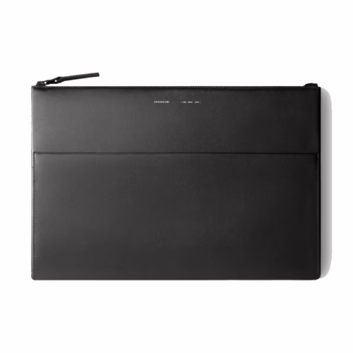 GRAMS(28) รุ่น 120 Leather Folio - ซองใส่ Macbook Pro 14" - สี Nappa Black