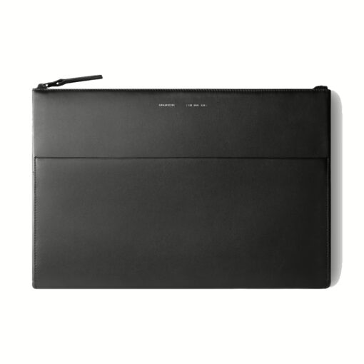 GRAMS(28) รุ่น 120 Leather Folio - ซองใส่ Macbook Pro 14" - สี Nappa Black