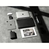 GRAMS(28) รุ่น 120 Leather Folio - ซองใส่ Macbook Pro 14" - สี Nappa Black