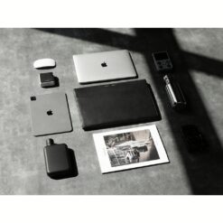 GRAMS(28) รุ่น 120 Leather Folio - ซองใส่ Macbook Pro 14" - สี Nappa Black