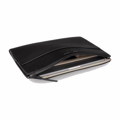 GRAMS(28) รุ่น 120 Leather Folio - ซองใส่ Macbook Pro 14" - สี Nappa Black