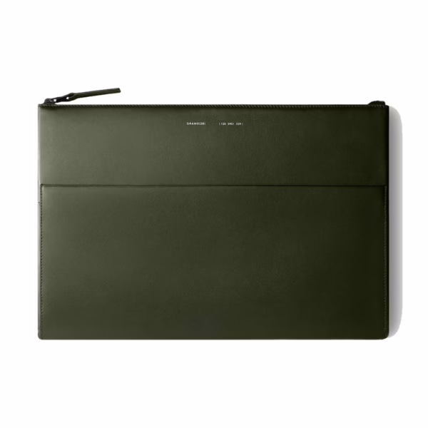GRAMS(28) รุ่น 120 Leather Folio - ซองใส่ Macbook Pro 14" - สี Nappa Olive