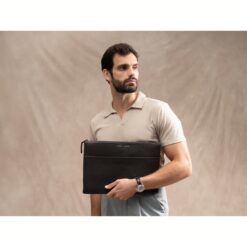 GRAMS(28) รุ่น 120 Leather Folio - ซองใส่ Macbook Pro 14" - สี Pebbled Black