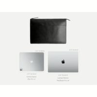 GRAMS(28) รุ่น 120 Leather Folio - ซองใส่ Macbook Pro 14" - สี Pebbled Black