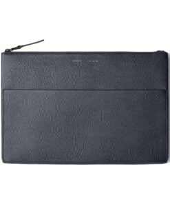 GRAMS(28) รุ่น 120 Leather Folio - ซองใส่ Macbook Pro 14" - สี Pebbled Navy Blue