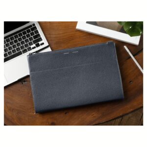 GRAMS(28) รุ่น 120 Leather Folio - ซองใส่ Macbook Pro 14" - สี Pebbled Navy Blue