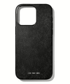 GRAMS(28) รุ่น 121 MagSafe Leather (Snowflake Leather) - เคส iPhone 15 Pro Max - สี Black