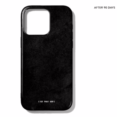 GRAMS(28) รุ่น 121 MagSafe Leather (Snowflake Leather) - เคส iPhone 15 Pro Max - สี Black