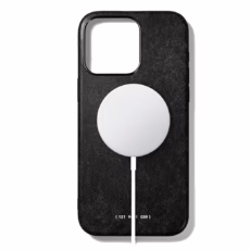GRAMS(28) รุ่น 121 MagSafe Leather (Snowflake Leather) - เคส iPhone 15 Pro Max - สี Black