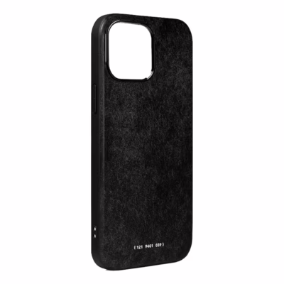 GRAMS(28) รุ่น 121 MagSafe Leather (Snowflake Leather) - เคส iPhone 15 Pro Max - สี Black