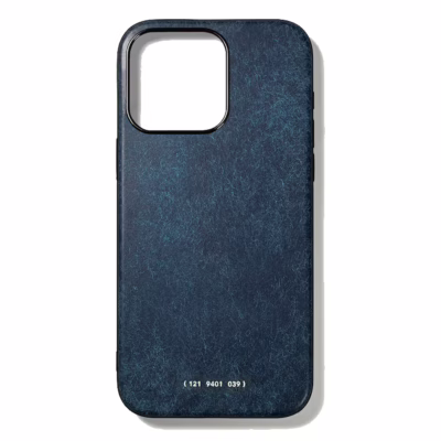 GRAMS(28) รุ่น 121 MagSafe Leather (Snowflake Leather) - เคส iPhone 15 Pro Max - สี Jeans