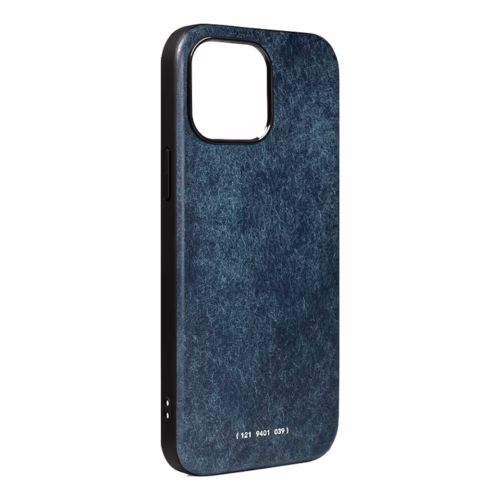 GRAMS(28) รุ่น 121 MagSafe Leather (Snowflake Leather) - เคส iPhone 15 Pro Max - สี Jeans
