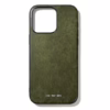 GRAMS(28) รุ่น 121 MagSafe Leather (Snowflake Leather) - เคส iPhone 15 Pro Max - สี Olive