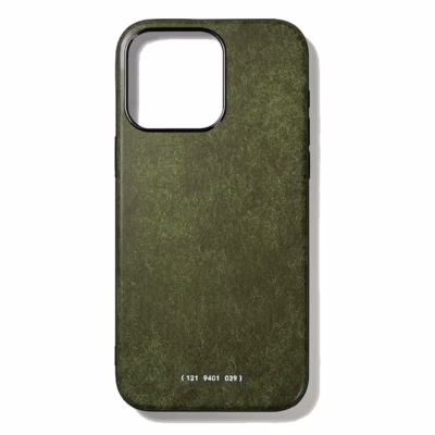 GRAMS(28) รุ่น 121 MagSafe Leather (Snowflake Leather) - เคส iPhone 15 Pro Max - สี Olive