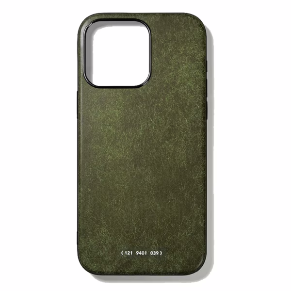 GRAMS(28) รุ่น 121 MagSafe Leather (Snowflake Leather) - เคส iPhone 15 Pro Max - สี Olive