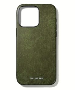GRAMS(28) รุ่น 121 MagSafe Leather (Snowflake Leather) - เคส iPhone 15 Pro Max - สี Olive