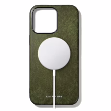 GRAMS(28) รุ่น 121 MagSafe Leather (Snowflake Leather) - เคส iPhone 15 Pro Max - สี Olive - Image 3