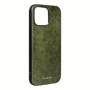 GRAMS(28) รุ่น 121 MagSafe Leather (Snowflake Leather) - เคส iPhone 15 Pro Max - สี Olive