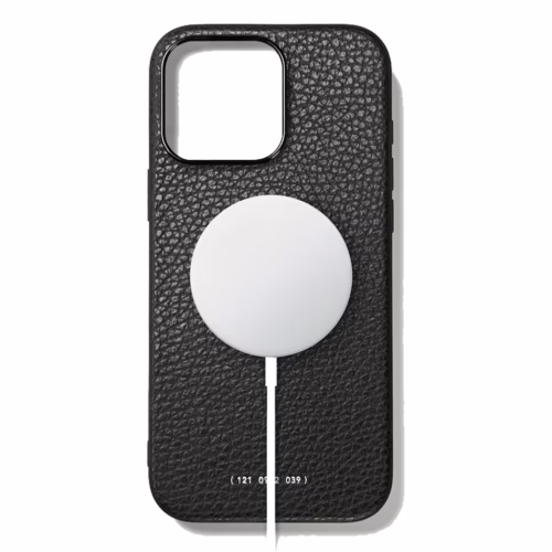 GRAMS(28) รุ่น 121 MagSafe Leather (Pebbled Leather) - เคส iPhone 16 Pro Max - สี Black