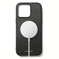 GRAMS(28) รุ่น 121 MagSafe Leather (Pebbled Leather) - เคส iPhone 16 Pro Max - สี Black