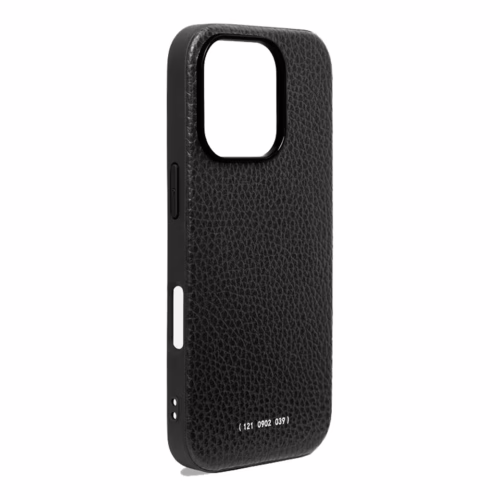 GRAMS(28) รุ่น 121 MagSafe Leather (Pebbled Leather) - เคส iPhone 16 Pro Max - สี Black