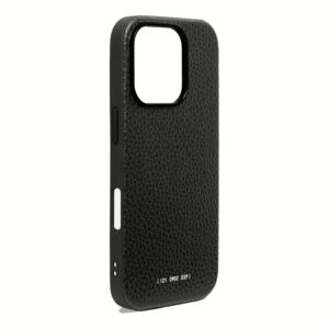 GRAMS(28) รุ่น 121 MagSafe Leather (Pebbled Leather) - เคส iPhone 16 Pro Max - สี Black