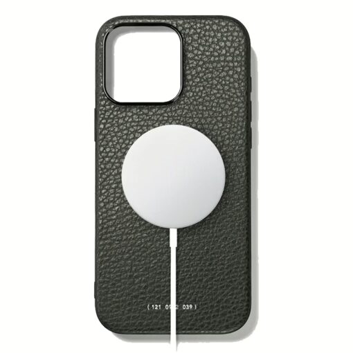GRAMS(28) รุ่น 121 MagSafe Leather (Pebbled Leather) - เคส iPhone 16 Pro Max - สี Dark Green - Image 2