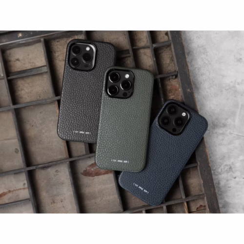 GRAMS(28) รุ่น 121 MagSafe Leather (Pebbled Leather) - เคส iPhone 16 Pro Max - สี Dark Green - Image 5