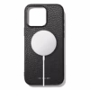 GRAMS(28) รุ่น 121 MagSafe Leather (Pebbled Leather) - เคส iPhone 16 Pro - สี Black