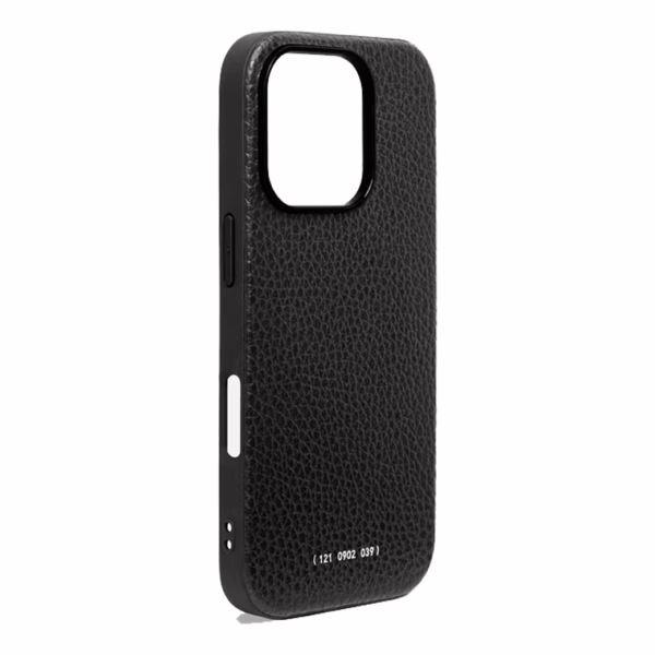 GRAMS(28) รุ่น 121 MagSafe Leather (Pebbled Leather) - เคส iPhone 16 Pro - สี Black