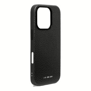 GRAMS(28) รุ่น 121 MagSafe Leather (Pebbled Leather) - เคส iPhone 16 Pro - สี Black