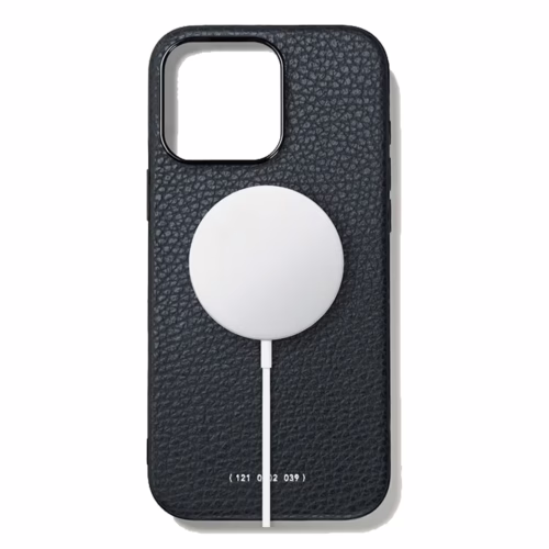 GRAMS(28) รุ่น 121 MagSafe Leather (Pebbled Leather) - เคส iPhone 16 Pro - สี Navy Blue