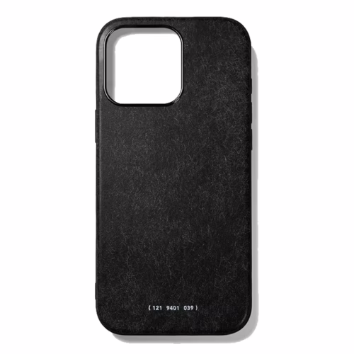 GRAMS(28) รุ่น 121 MagSafe Leather (Snowflake Leather) - เคส iPhone 16 Pro - สี Black