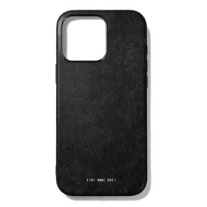 GRAMS(28) รุ่น 121 MagSafe Leather (Snowflake Leather) - เคส iPhone 16 Pro - สี Black