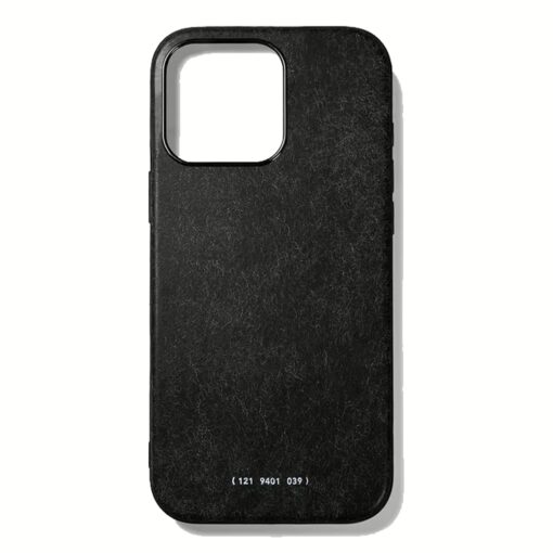GRAMS(28) รุ่น 121 MagSafe Leather (Snowflake Leather) - เคส iPhone 16 Pro - สี Black