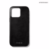 GRAMS(28) รุ่น 121 MagSafe Leather (Snowflake Leather) - เคส iPhone 16 Pro - สี Black