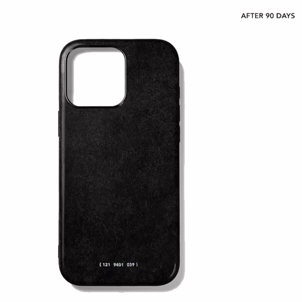 GRAMS(28) รุ่น 121 MagSafe Leather (Snowflake Leather) - เคส iPhone 16 Pro - สี Black