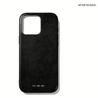 GRAMS(28) รุ่น 121 MagSafe Leather (Snowflake Leather) - เคส iPhone 16 Pro - สี Black