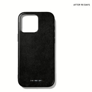 GRAMS(28) รุ่น 121 MagSafe Leather (Snowflake Leather) - เคส iPhone 16 Pro - สี Black