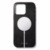 GRAMS(28) รุ่น 121 MagSafe Leather (Snowflake Leather) - เคส iPhone 16 Pro - สี Black