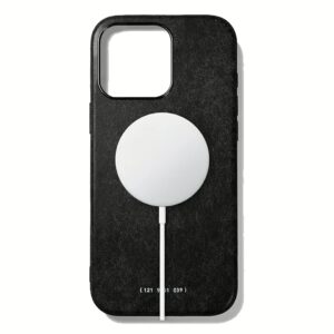 GRAMS(28) รุ่น 121 MagSafe Leather (Snowflake Leather) - เคส iPhone 16 Pro - สี Black