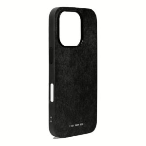 GRAMS(28) รุ่น 121 MagSafe Leather (Snowflake Leather) - เคส iPhone 16 Pro - สี Black