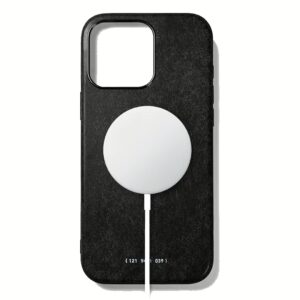 GRAMS(28) รุ่น 121 MagSafe Leather (Snowflake Leather) - เคส iPhone 16 Pro Max - สี Black