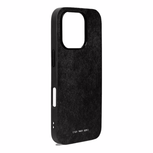 GRAMS(28) รุ่น 121 MagSafe Leather (Snowflake Leather) - เคส iPhone 16 Pro Max - สี Black