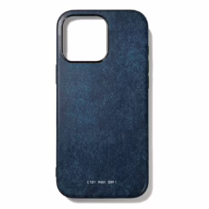 GRAMS(28) รุ่น 121 MagSafe Leather (Snowflake Leather) - เคส iPhone 16 Pro Max - สี Jeans