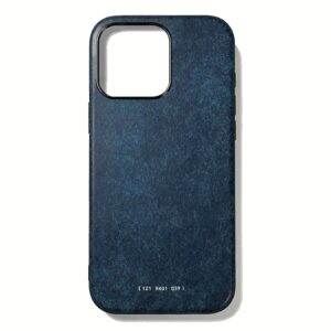 GRAMS(28) รุ่น 121 MagSafe Leather (Snowflake Leather) - เคส iPhone 16 Pro Max - สี Jeans