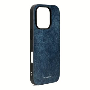 GRAMS(28) รุ่น 121 MagSafe Leather (Snowflake Leather) - เคส iPhone 16 Pro Max - สี Jeans